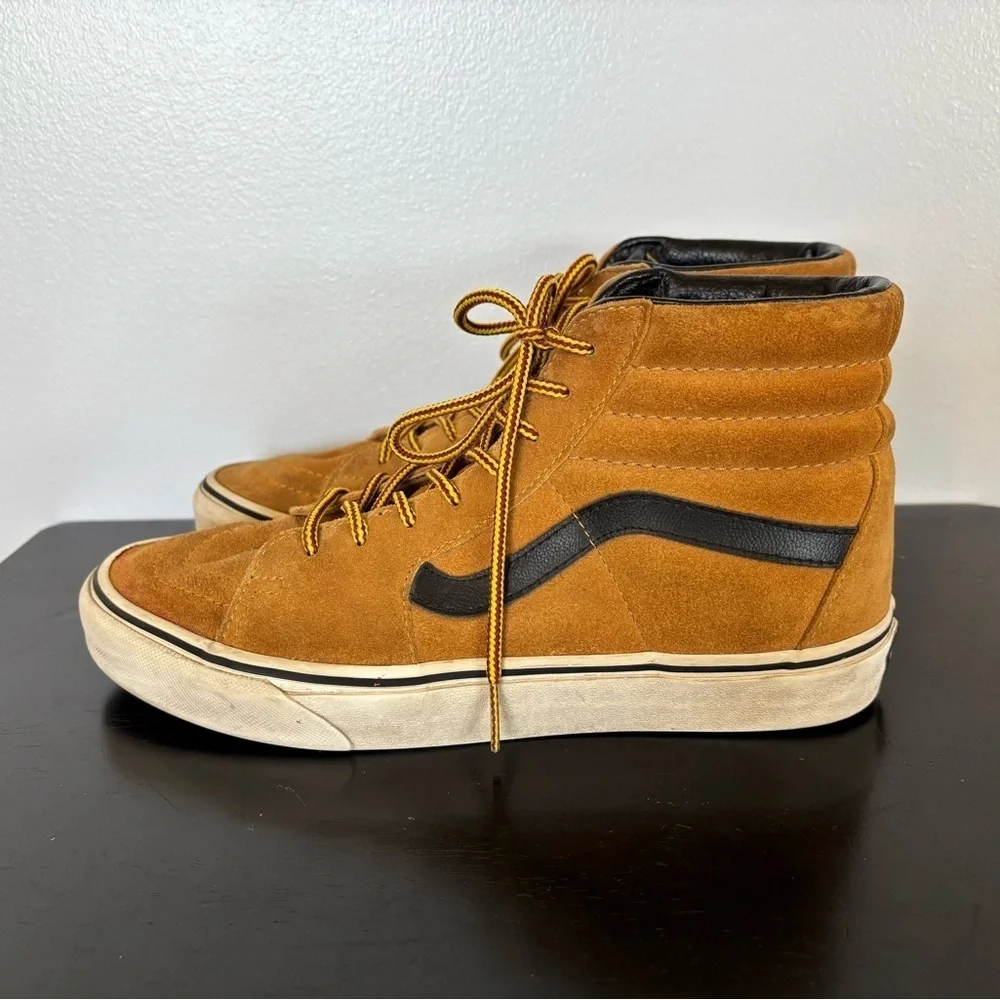 Vans Sk8 Hi Pro Wheat Brown Suede Skate Shoes Sneakers Mens Size 8.5 Womens 10 - Picture 3 of 15